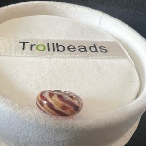 SOLD Trollbeads Brown Braid bead/charm Retired 2008 #10278 Designer Lise Aagaard